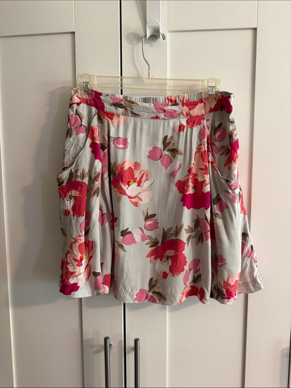 Old Navy Floral A-Line Skirt - Pink & Cream Base